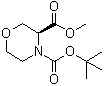(3S)-3,4-Morpholinedicarboxylic acid 4-(1,1-dimethylethyl) 3-methyl ester molecular structure (CAS 215917-98-9)