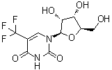 structure of CAS# 21618-67-7, 5-(Trifluoromethyl)uridine