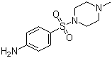 structure of CAS# 21623-68-7, 4-[(4-Methylpiperazine-1-)sulfonyl]aniline;4-(4-Methyl-piperazine-1-sulfonyl)-phenylamine