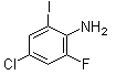 structure of CAS# 216393-67-8, 4-Chloro-6-fluoro-2-iodoaniline;4-Chloro-2-fluoro-6-iodobenzenamine; 4-Chloro-2-fluoro-6-iodoaniline