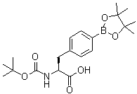structure of CAS# 216439-76-8, N-[(1,1-Dimethylethoxy)carbonyl]-4-(4,4,5,5-tetramethyl-1,3,2-dioxaborolan-2-yl)-L-phenylalanine
