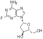 structure of CAS# 21679-12-9, 2-Fluoro-2'-deoxyadenosine;2-Fluorodeoxyadenosine; 2'-Deoxy-2-fluoroadenosine; NSC 114093