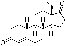 结构式 CAS# 21800-83-9, 左旋乙基甾烯二酮; 18-甲基-4-雌烯-3,17-二酮