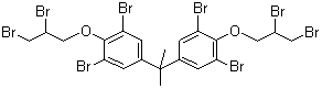structure of CAS# 21850-44-2, Tetrabromobisphenol A bis(dibromopropyl ether);1,1'-(Isopropylidene)bis[3,5-dibromo-4-(2,3-dibromopropoxy)benzene]
