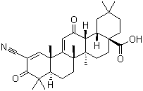 结构式 CAS# 218600-44-3, 2-氰基-3,12-二氧代齐墩果-1,9-二烯-28-酸