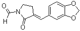 3-(1,3-Benzodioxol-5-ylmethylene)-2-oxo-1-pyrrolidinecarboxaldehyde molecular structure (CAS 218924-25-5)