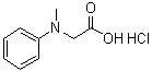 structure of CAS# 21911-75-1, N-Methyl-N-phenylglycine hydrochloride;[Methyl(phenyl)amino]acetic acid hydrochloride