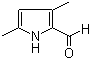 structure of CAS# 2199-58-8, 3,5-Dimethylpyrrole-2-carboxaldehyde;3,5-Dimethyl-1H-pyrrole-2-carbaldehyde