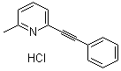 结构式 CAS# 219911-35-0, 2-甲基-6-(苯基乙炔基)吡啶盐酸盐