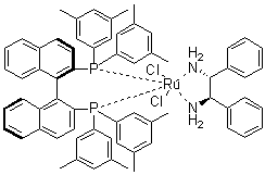 structure of CAS# 220114-38-5, Dichloro[(R)-(+)-2,2'-bis[di(3,5-xylyl)phosphino]-1,1'-binaphthyl][(1R,2R)-(+)-1,2-diphenylethylenediamine]ruthenium(II);RuCl2[(R)-xylbinap][(R,R)-dpen]