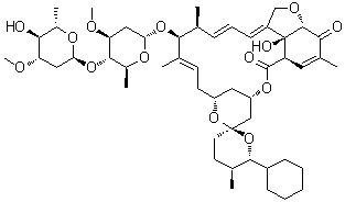 25-Cyclohexyl-5-demethoxy-25-de(1-methylpropyl)-22,23-dihydro-5-oxo-avermectin A1a molecular structure (CAS 220119-16-4)
