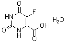 structure of CAS# 220141-70-8, 5-Fluoro-1,2,3,6-tetrahydro-2,6-dioxo-4-pyrimidinecarboxylic acid monohydrate