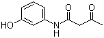 N-(苯酚-3-基)-3-氧代丁酰胺分子结构 (CAS 22016-03-1)