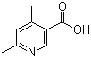 structure of CAS# 22047-86-5, 4,6-Dimethylnicotinic acid;4,6-Dimethyl-3-pyridinecarboxylic acid