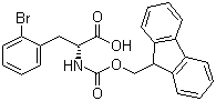 structure of CAS# 220497-79-0, Fmoc-D-2-Bromophenylalanine;(R)-N-Fmoc-2-Bromophenylalanine
