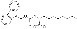 structure of CAS# 220497-96-1, (2R)-2-[[(9H-Fluoren-9-ylmethoxy)carbonyl]amino]decanoic acid