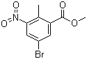 结构式 CAS# 220514-28-3, 5-溴-2-甲基-3-硝基苯甲酸甲酯