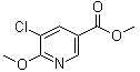 structure of CAS# 220656-93-9, 5-Chloro-6-methoxynicotinic acid methyl ester;5-Chloro-6-methoxy-3-pyridinecarboxylic acid methyl ester