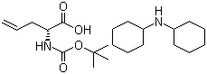 structure of CAS# 221352-64-3, Boc-D-Allylglycine dicyclohexylamine salt;Boc-D-allylglycine-DCHA