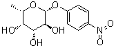 structure of CAS# 22153-71-5, p-Nitrophenyl-beta-fucopyranoside;p-Nitrophenyl beta-L-fucopyranoside; p-Nitrophenyl beta-L-fucoside