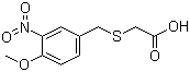 结构式 CAS# 22216-44-0, 4-甲氧基-3-硝基苄硫基乙酸