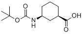 (1R,3S)-3-(tert-Butoxycarbonylamino)cyclohexanecarboxylic Acid molecular structure (CAS 222530-33-8)