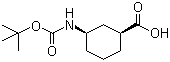 结构式 CAS# 222530-34-9, (1S,3R)-3-叔丁氧羰基氨基环己烷甲酸