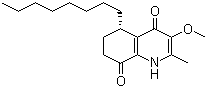 结构式 CAS# 222629-77-8, Antidesmone; (5S)-1,5,6,7-四氢-3-甲氧基-2-甲基-5-辛基-4,8-喹啉二酮