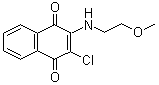 结构式 CAS# 22272-22-6, 2-氯-3-[(2-甲氧基乙基)氨基]-1,4-萘醌