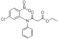 structure of CAS# 22316-45-6, 3-[(5-Chloro-2-nitrophenyl)phenylamino]-3-oxopropanoic acid ethyl ester;5'-Chloro-2'-nitro-N-phenylmalonanilic acid ethyl ester