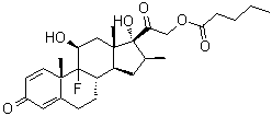 倍他米松 21-戊酸酯分子结构 (CAS 2240-28-0)