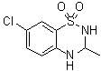 structure of CAS# 22503-72-6, 7-Chloro-3,4-dihydro-3-methyl-2H-1,2,4-benzothiadiazine 1,1-dioxide;IDRA 21