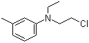 structure of CAS# 22564-43-8, N-Ethyl-N-chloroethyl-3-toluidine;N-(2-Chloroethyl)-N-ethylaniline
