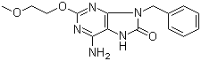 6-Amino-7,9-dihydro-2-(2-methoxyethoxy)-9-(phenylmethyl)-8H-purin-8-one molecular structure (CAS 226907-52-4)