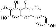 structure of CAS# 22697-65-0, 5,7,4'-Trihydroxy-3,6-dimethoxyflavone;6-Methoxy-3-O-methylkaempferol; 6-Methoxykaempferol 3-methyl ether; Galetin 3,6-dimethyl ether; NSC 271638