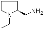 (S)-2-(氨甲基)-1-乙基吡咯烷分子结构 (CAS 22795-99-9)