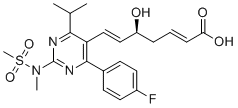 structure of CAS# 2290571-51-4, Rosuvastatin EP Impurity K;(2E,5S,6E)-7-[4-(4-fluorophenyl)-2-[methyl(methylsulfonyl)amino]-6-propan-2-ylpyrimidin-5-yl]-5-hydroxyhepta-2,6-dienoic acid