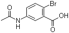 structure of CAS# 22921-67-1, 5-Acetamido-2-bromobenzoic acid