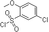 structure of CAS# 22952-32-5, 5-Chloro-2-methoxybenzenesulfonyl chloride;3-Chloro-6-methoxybenzenesulfonyl chloride; 5-Chloro-2-methoxybenzene-1-sulfonyl chloride