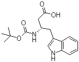 structure of CAS# 229639-48-9, (betaS)-beta-[[(1,1-Dimethylethoxy)carbonyl]amino]-1H-indole-3-butanoic acid;(3S)-3-[[[(1,1-Dimethylethyl)oxy]carbonyl]amino]-4-(1H-indol-3-yl)butanoic acid