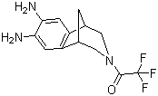 structure of CAS# 230615-69-7, 2,3,4,5-Tetrahydro-3-(trifluoroacetyl)-1,5-methano-1H-3-benzazepine-7,8-diamine;1-(4,5-Diamino-10-azatricyclo[6.3.1.0]dodeca-2,4,6-trien-10-yl)-2,2,2-trifluoroethanone