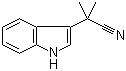 structure of CAS# 23078-29-7, alpha,alpha-Dimethylindole-3-acetonitrile;alpha,alpha-Dimethyl-1H-indole-3-acetonitrile