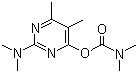 structure of CAS# 23103-98-2, Pirimicarb;2-(Dimethylamino)-5,6-dimethyl-4-pyrimidinyl dimethylcarbamate; Dimethylamino-5,6-dimethylpyrimidin-4-yl N,N-dimethylcarbamate