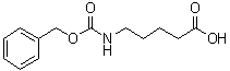 结构式 CAS# 23135-50-4, 5-(苄氧羰基氨基)戊酸