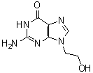 结构式 CAS# 23169-33-7, 9-(2'-羟基乙基)鸟嘌呤