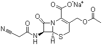 头孢乙腈钠分子结构 (CAS 23239-41-0)