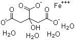 structure of CAS# 2338-05-8, Iron citrate tetrahydrate