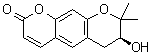 structure of CAS# 23458-02-8, Decursinol;(7S)-7,8-Dihydro-7-hydroxy-8,8-dimethyl-2H,6H-benzo[1,2-b:5,4-b']dipyran-2-one; (+)-Decursinol; Smirinol; Smyrinol