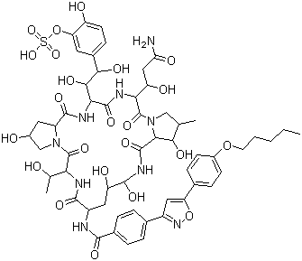 结构式 CAS# 235114-32-6, 米卡芬净