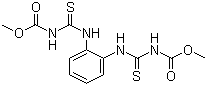 structure of CAS# 23564-05-8, Thiophanate-methyl ;1,2-Bis(3-(methoxycarbonyl)-2-thioureido)benzene; Dimethyl (1,2-phenylenebis(iminocarbonothioyl))bis(carbamate)
